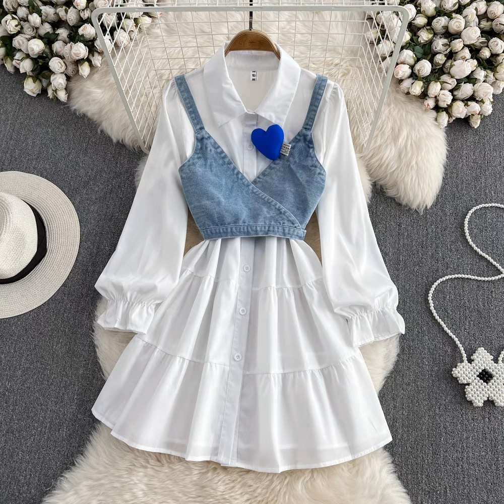 You are next level denim shirt dress SDZZ791 images